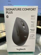 NEW LOGITECH SIGNATURE COMFORT PLUS WIRELESS MOUSE COLOR BLACK 910-007864 picture