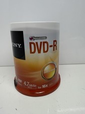 Sony 100DMR47SP DVD-R Blank Discs 100 Pack Spindle 4.7GB 120 Min 16x picture