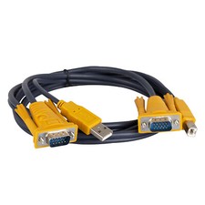 KVM Cable 10ft USB VGA Combo Wire for LCD Video Printer Host Computer Hub Share picture