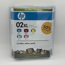 HP 02 HP02 XL,4 Color Ink Cartridge Multi-Pack NEW OEM Exp 6/10 New Old Stock picture