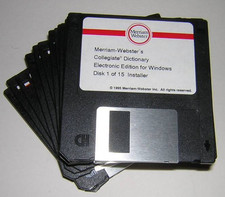 Vintage Merriam Webster Collegiate Dictionary on Floppy Diskettes (1995) picture