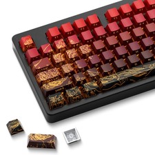Red XVX Shine Through Double Shot PBT Side Print Custom 129 Keys Set Profile picture