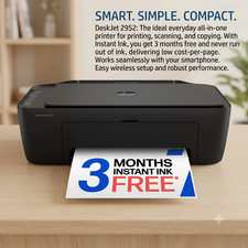HP DeskJet 2952 Wireless All-in-One Color Inkjet Printer Black picture