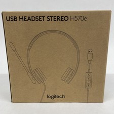 Lot of 4 Logitech H570e Mono Black Monaural Over-the-Head Wired Headsets picture
