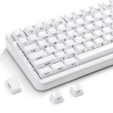113 Keys Jelly PBT Keycap Set Custom Laser Etching OEM Profile White Fits MX picture