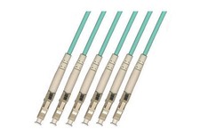 75M INDOOR ARMORED LC-LC 6 STRAND OM3 50/125 MULTIMODE FIBER OPTIC CABLE picture
