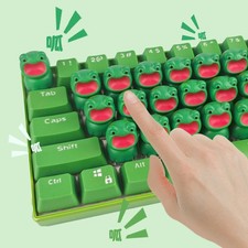 Creativity Little Frog Keyboard Peripherals Keyboard Cute Green 3D Keyboard Gift picture