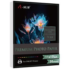 50 PCS Premium Double Sided Photo Paper Satin 11x17 Inch 74lb Inkjet Printers picture