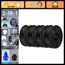 High-Quality PETG Filament 1.75mm - 4kg Total, 2 Black Rolls for 3D Printing picture