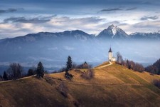 Landscape mountains nature fall Custom Gaming Mat Desk picture