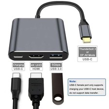 3-in-1 Usb-c Hub Pd 100w Fast Charge 4k Hdmi USB 3.0 Type-c Adapter picture