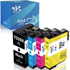 4PK 702XL T702XL Ink Cartridges For Epson WorkForce Pro WF-3720 WF-3730 WF-3733 picture