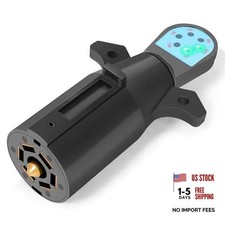 7 Pin Trailer Plug Tester, 7 Way Wiring Tester for RV, Round Trailer Light picture