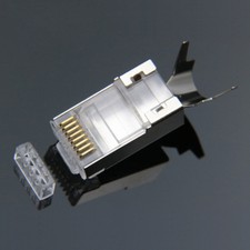20pcs rj45 Connector cat7 Cat6a Network Nonnector RJ45 Plug 8P8C Metal Shielded  picture