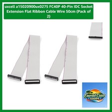 50cm Female-to-Female IDC Extension Cable - 40-Pin Flat Ribbon Design - 2-Pack picture