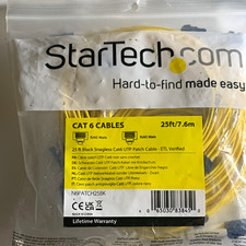 StarTech.com Cat6 Snagless Ethernet Patch Cable 25ft Black RJ-45 to RJ-45 picture