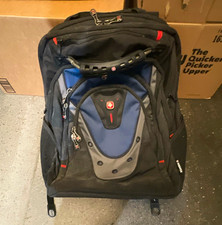 Wenger 16 in Laptop Backpack Padded Nylon Solid Black/Blue/Gray picture