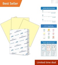 Vibrant 20 lb Recycled Canary Printer Paper 8.5x11 – 99.99% JAM-FREE, 500 Sheets picture