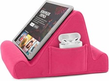 Brookstone Tablet Holder Lap Cushion Pink Memory Foam for Bed, Flights & Travel picture