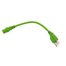 Green 1 FT COMPUTER POWER SUPPLY AC CORD CABLE WIRE FOR HP DELL ACER DESKTOP PC picture