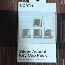 NORTH Silver Accent Key Cap Pack for Mechanical Keyboards Arrow Keys Spacebar picture