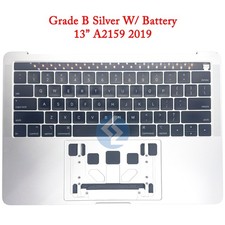 Grade A Silver US Keyboard Topcase Battery A2171 Touch Bar Macbook Pro 13