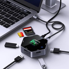 8 in 1 Display Hub Docking Station Type-C Multi-functional Switch Phone Laptop picture