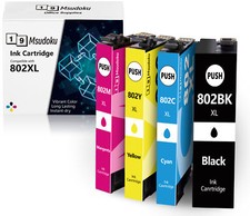 4PK 802XL Ink Cartridges For Epson WorkForce Pro WF-4720 WF-4730 WF-4734 WF-4740 picture