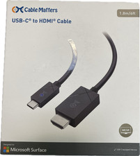 Cable Matters USB-C to HDMI Cable 1.8m 6ft for Microsoft Surface Model: 201562 picture