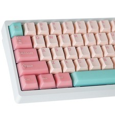 163 Keys Pink Translucent Custom PBT Keycaps Double Shot Cherry MX Switch picture