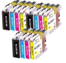 12P Printer Ink Tank Set fits Brother LC203 MFC-J460DW MFC-J480DW MFC-J5620DW picture