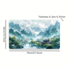 Extra-Large Gaming Mouse Pad with Mountain Peak Design, Non-Slip Rubber Base, picture