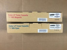 Lot of 2 Genuine Ricoh Savin Lanier Type 165 Cyan &Magenta LP222cn Same Day Ship picture