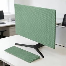Desktop PC Monitor Dust Cover Keyboard Protector Elastic 2Pc Set 24-30