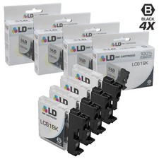 LD Compatible 4PK LC61BK Brother LC61 Black Ink Cartridge MFC-5895cw DCP-585CW picture