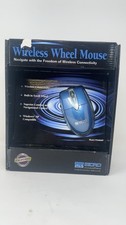 Vintage 2002 Micro Innovations PD680RF Wireless Wheel Mouse RF NIB Blue picture