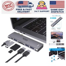 6-in-1 USB-C Hub for MacBook Pro/Air with 100W Thunderbolt 3 & 3 USB Ports picture