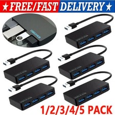 4 Port Hub Splitter For PC Mac MacBook Notebook Laptop Desktop Portable lot picture