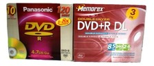 Panasonic DVD R 10 Pack & Memorex DVD+R DL 3 Pack Unopened Sets Blank DVDs picture