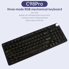 98-Key 2.4G Wireless Bluetooth 3-Mode Mechanical Keyboard DIY Customized RGB E4 picture
