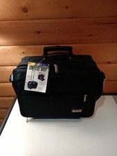 Travelwell Rolling Computer Brief Lightweight Padded Black Durable Brand New  picture