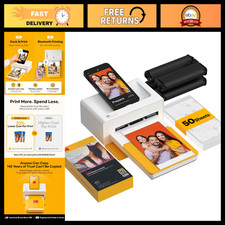 4x6 Photo Printer with Smartphone Dock, 4PASS Technology, 50 Sheets Included picture
