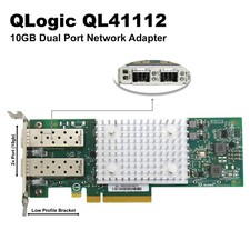 Lot 5 Dell QLogic Fast LINQ 41112 2-Port 10Gb SFP+ PCIe LP Network Adapter 807N9 picture