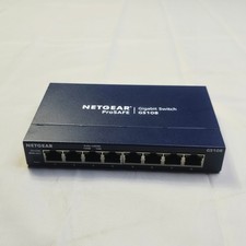 NETGEAR GS108 v4 ProSafe 8 Port Gigabit Ethernet Switch Blue NO POWER ADAPTER picture