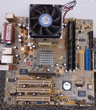 ASUS A7V8X-LA Socket A Motherboard W/Sempron 3100+ CPU, 768 Ram, W-I/O Shield picture