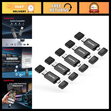 64GB Dual USB Flash Drive 5-Pack, USB 3.2 Gen 1, 2-in-1 USB C+A, 100MB/s Speed picture