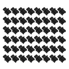 50Pcs Reusable Black Silicone Rj45 Port Dust Cap Set for Computers and Networks picture