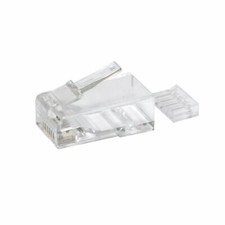 100 pieces  RJ45 Plug Cat6 w Load Bar Insert Modular LAN Network Connector Cable picture