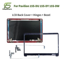 New For HP 15-DW 15-GW LCD Back Cover Hinges Bezel M03725-001 L52014-001 Red picture