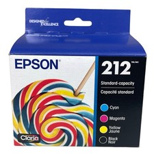 EPSON 212 Claria Ink Standard Capacity Black & Color 4 Cartridges Exp. 03/29 picture